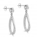 0.66 ct Ladies Round Cut Diamond Chandelier Earrings In 14 Kt White Gold